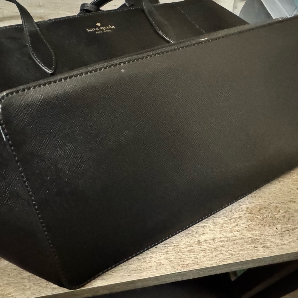 Kate Spade Black Dana Saffiano PVC tote with matching Madison wallet - Picture 12 of 16